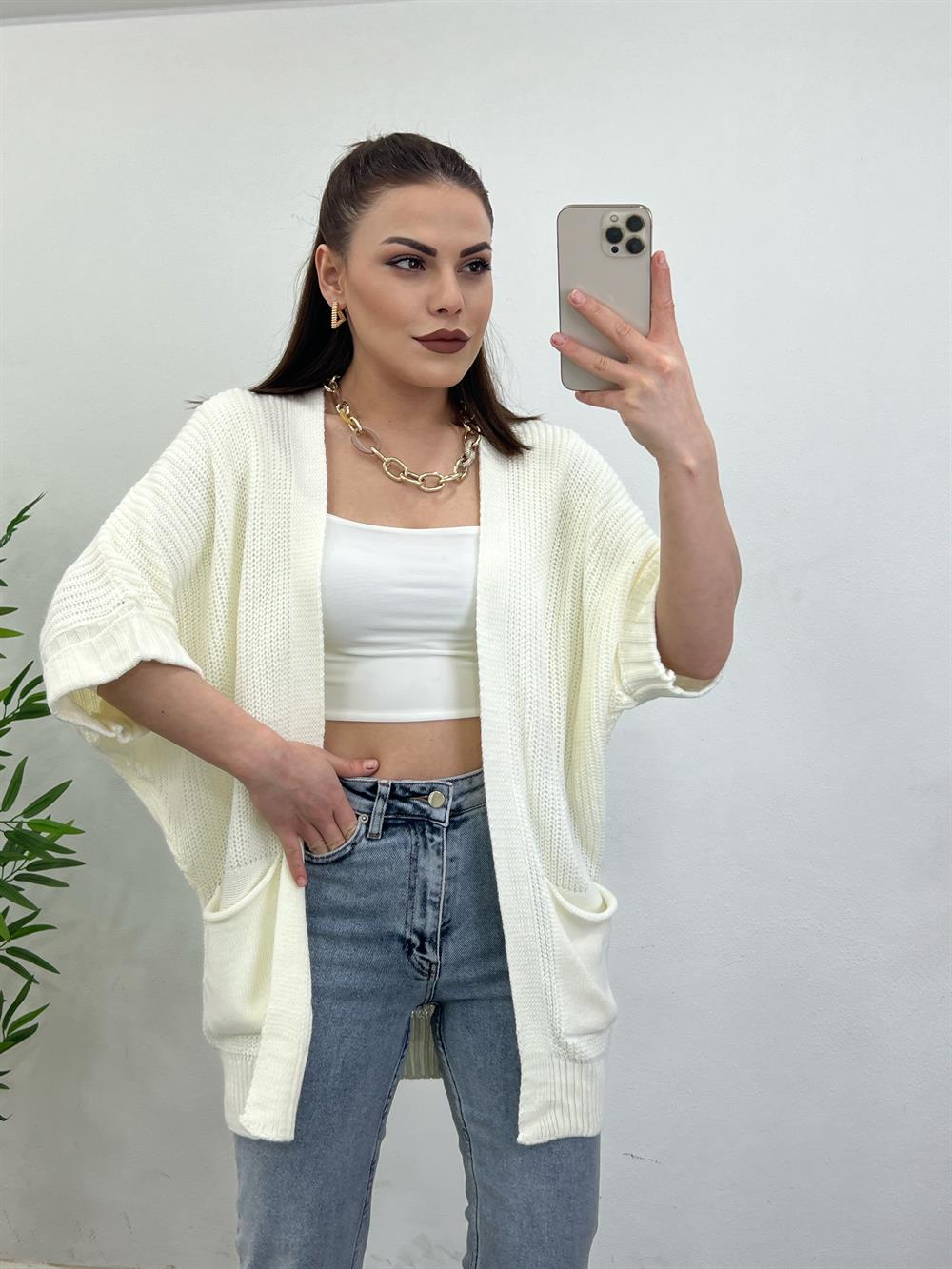 Beyaz Double Kollu Hirka