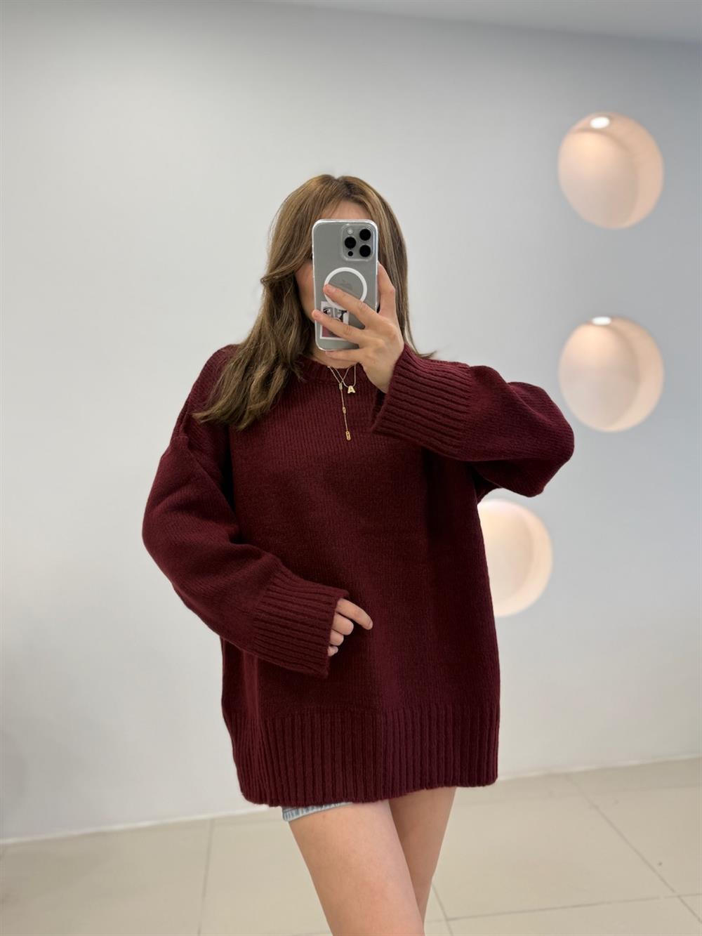 Bi̇si̇klet Yaka Bordo Basi̇c Kazak