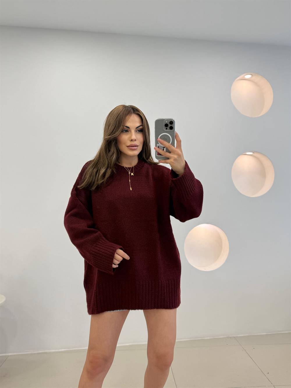 Bi̇si̇klet Yaka Bordo Basi̇c Kazak