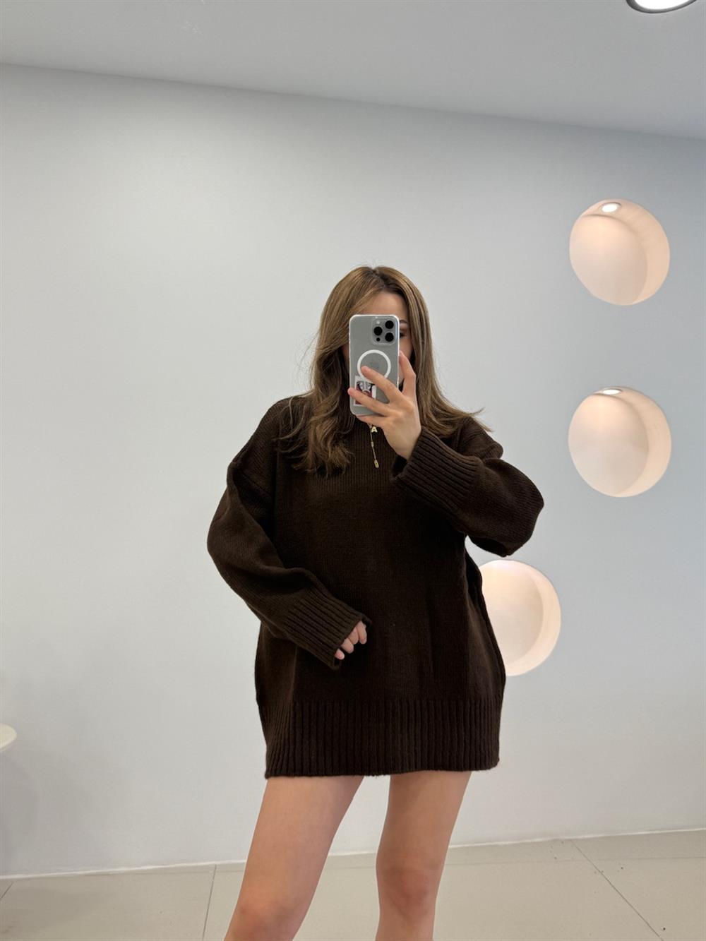 Bi̇si̇klet Yaka Kahve Basi̇c Kazak