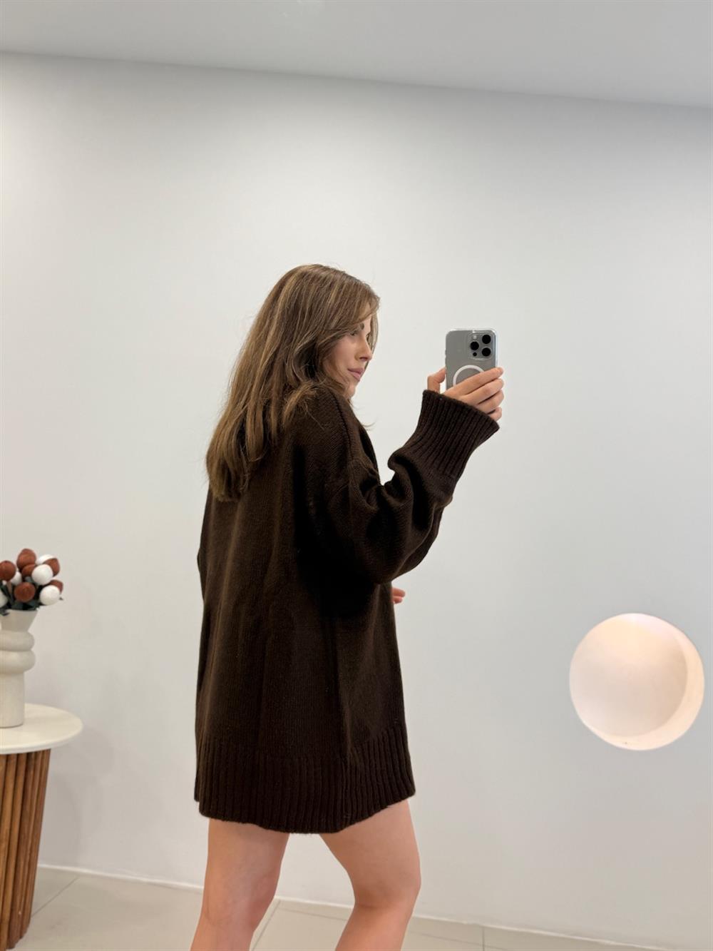 Bi̇si̇klet Yaka Kahve Basi̇c Kazak