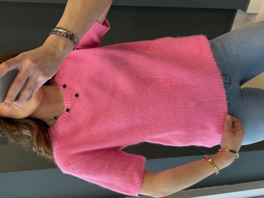 Bi̇si̇klet Yaka Sakalli Kisa Kol Tri̇ko Pembe