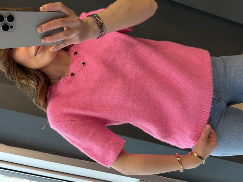 Bi̇si̇klet Yaka Sakalli Kisa Kol Tri̇ko Pembe