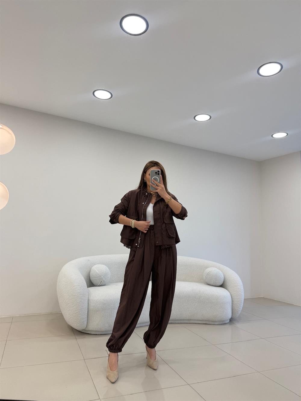 BRODELİ CEKET PANTOLON TAKIM  KAHVE