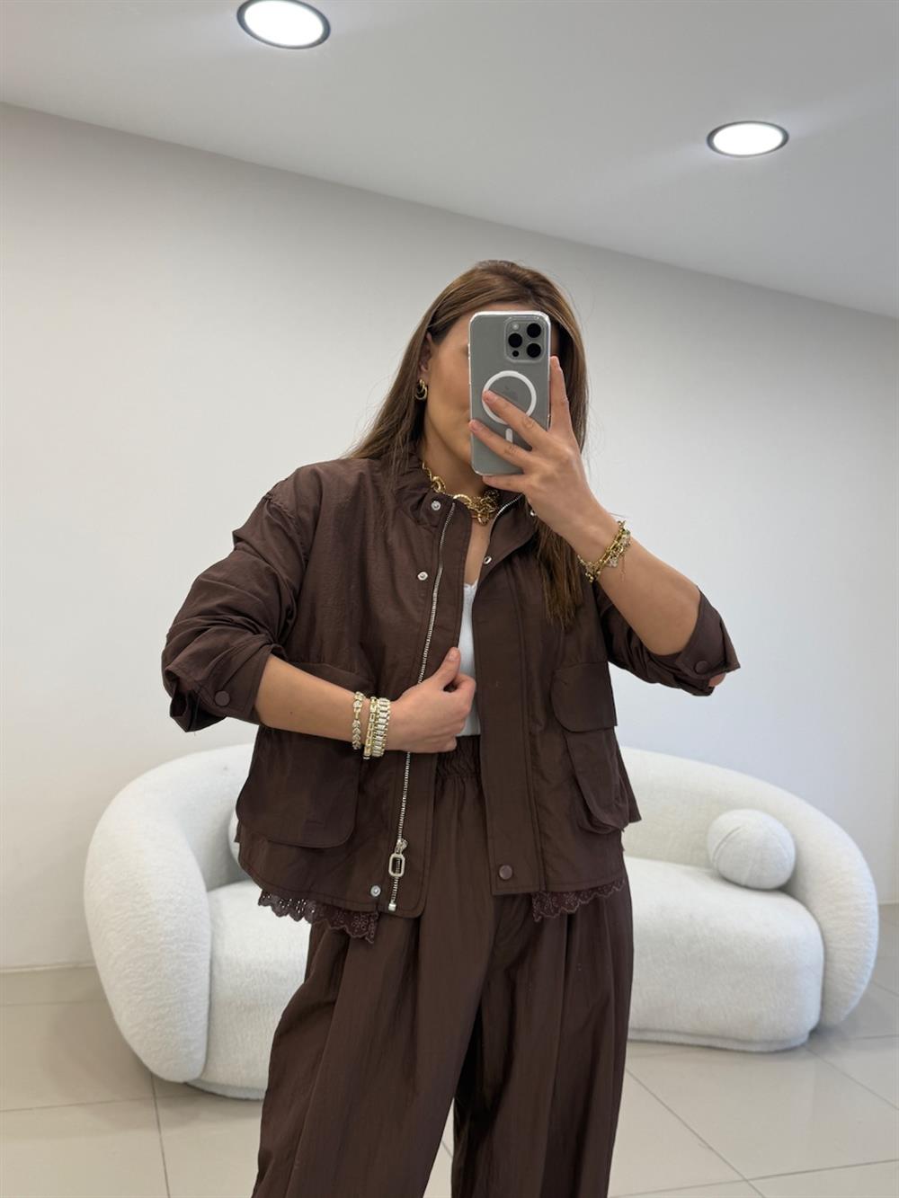 BRODELİ CEKET PANTOLON TAKIM  KAHVE