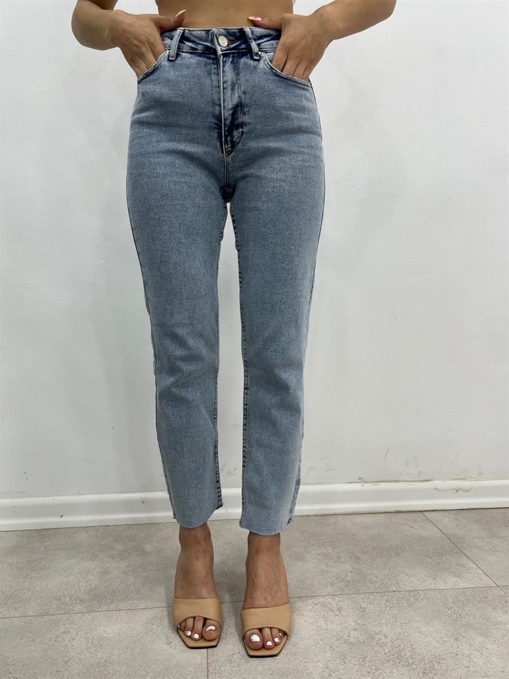 Buz Mavi̇ Likralı Mom Jean