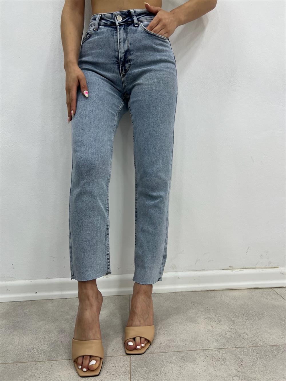 Buz Mavi̇ Likralı Mom Jean