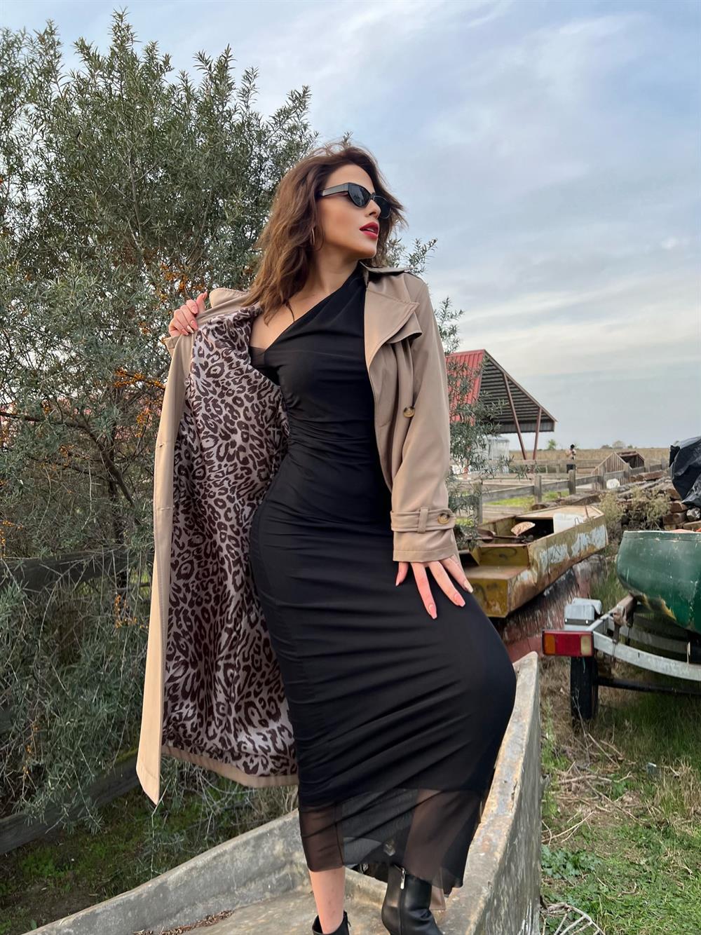 Camel Leopar Astarli Trençkot