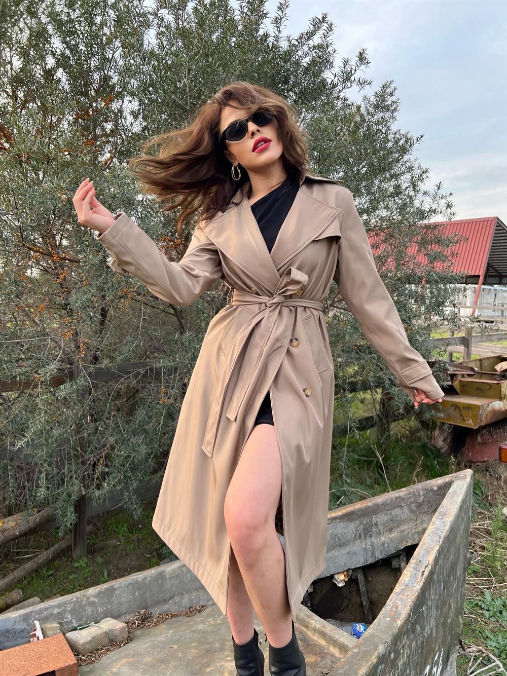 Camel Leopar Astarli Trençkot