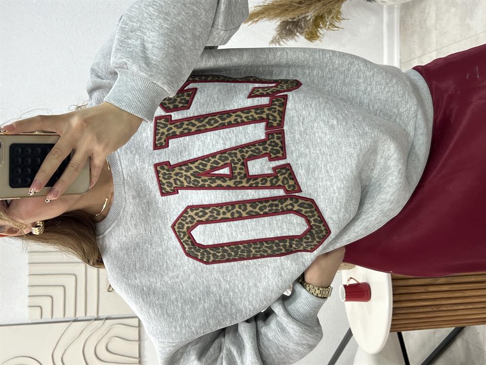 Ciao Yazi İşlemeli̇ Leo Sweat