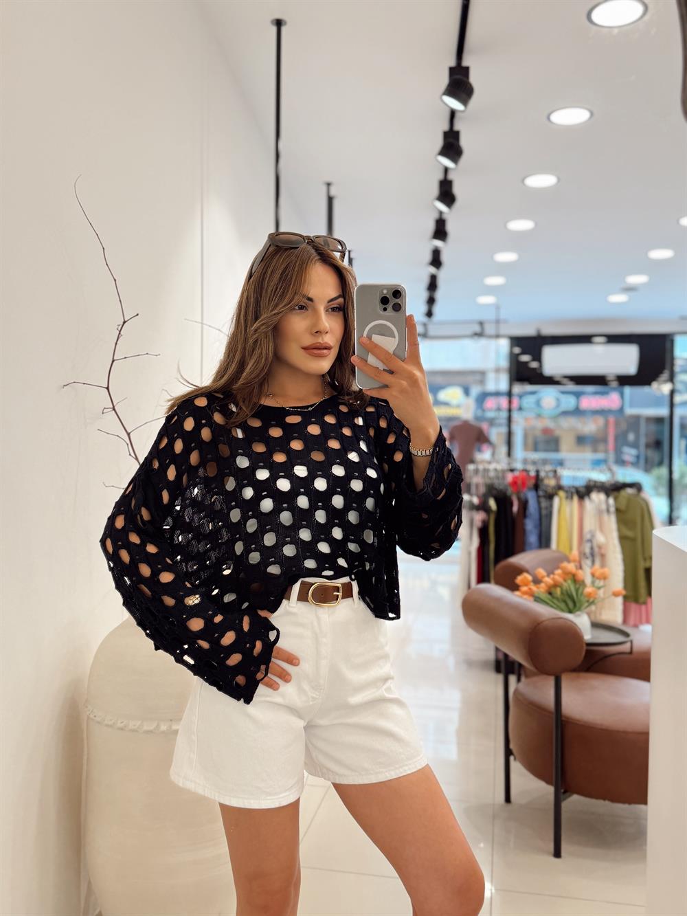 Deli̇kli̇ Merseri̇ze Crop Laci̇vert