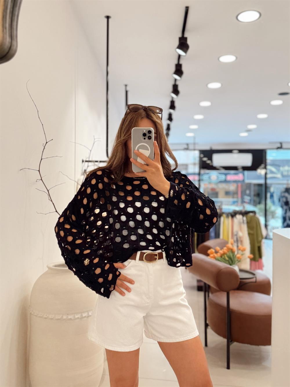 Deli̇kli̇ Merseri̇ze Crop Laci̇vert