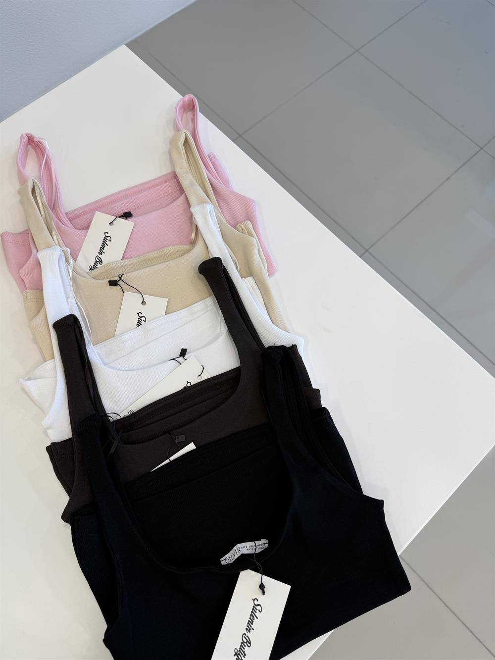 KALIN ASKILI FİTİLLİ ATLET PEMBE