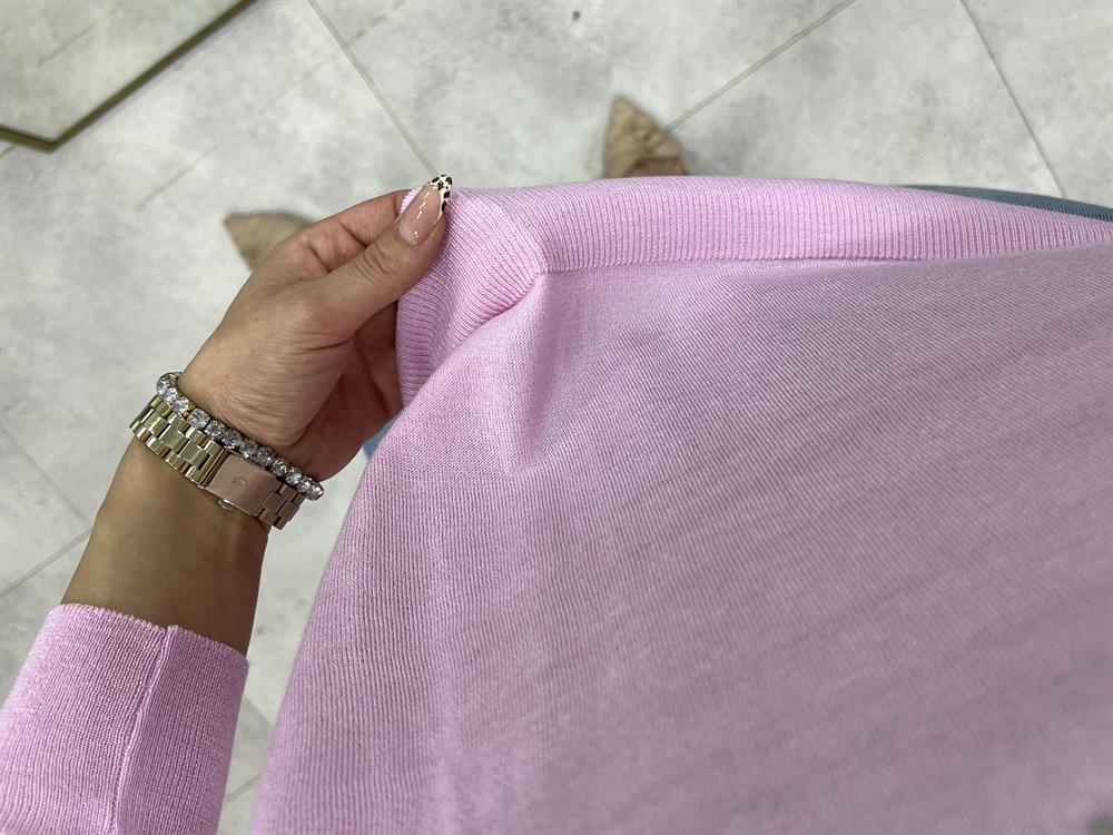 Di̇lvi̇n Uzun Kollu İnce Tri̇ko Pembe