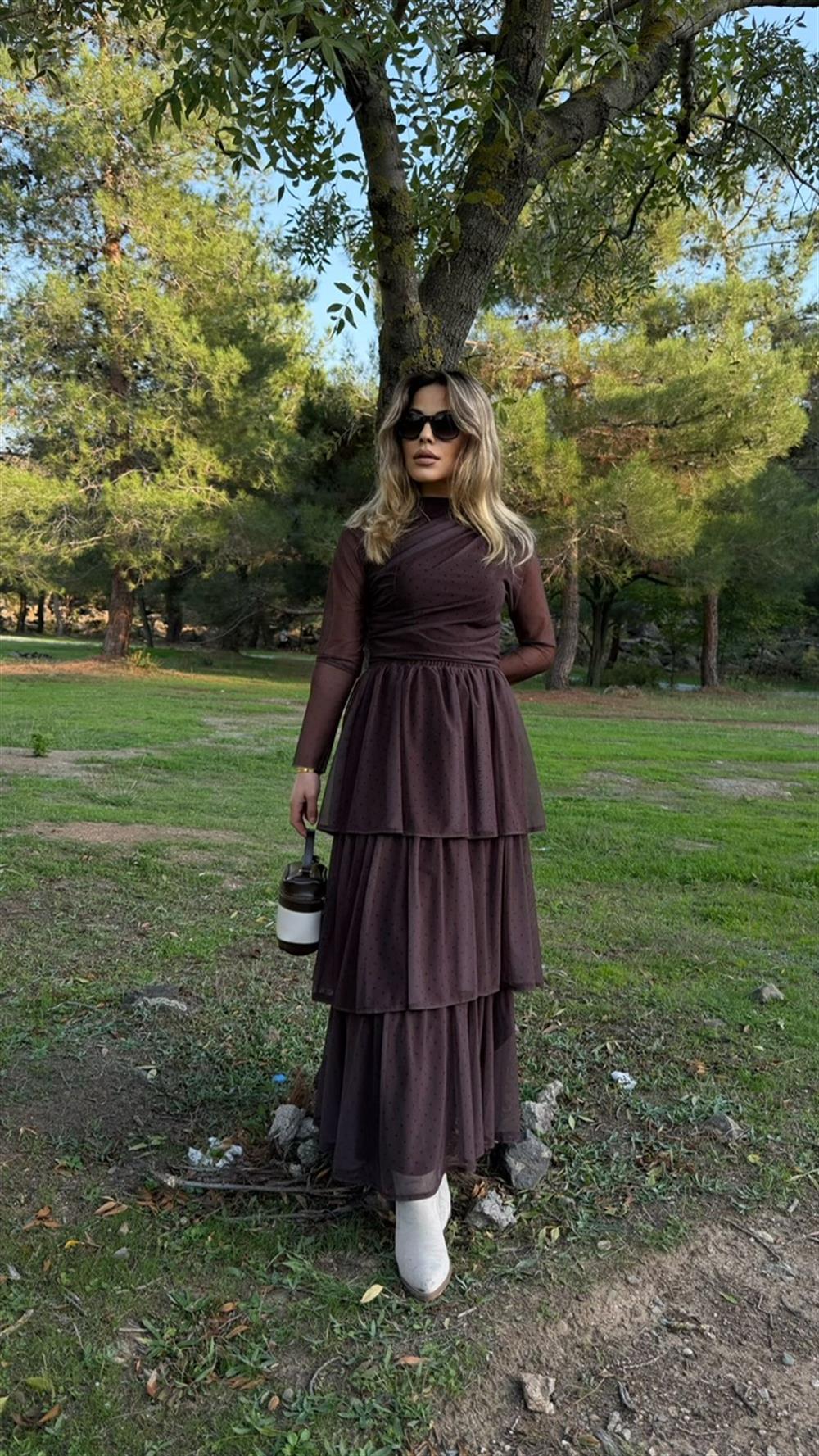 DRAPELİ KAT KAT ETEKLİ TÜL TAKIM