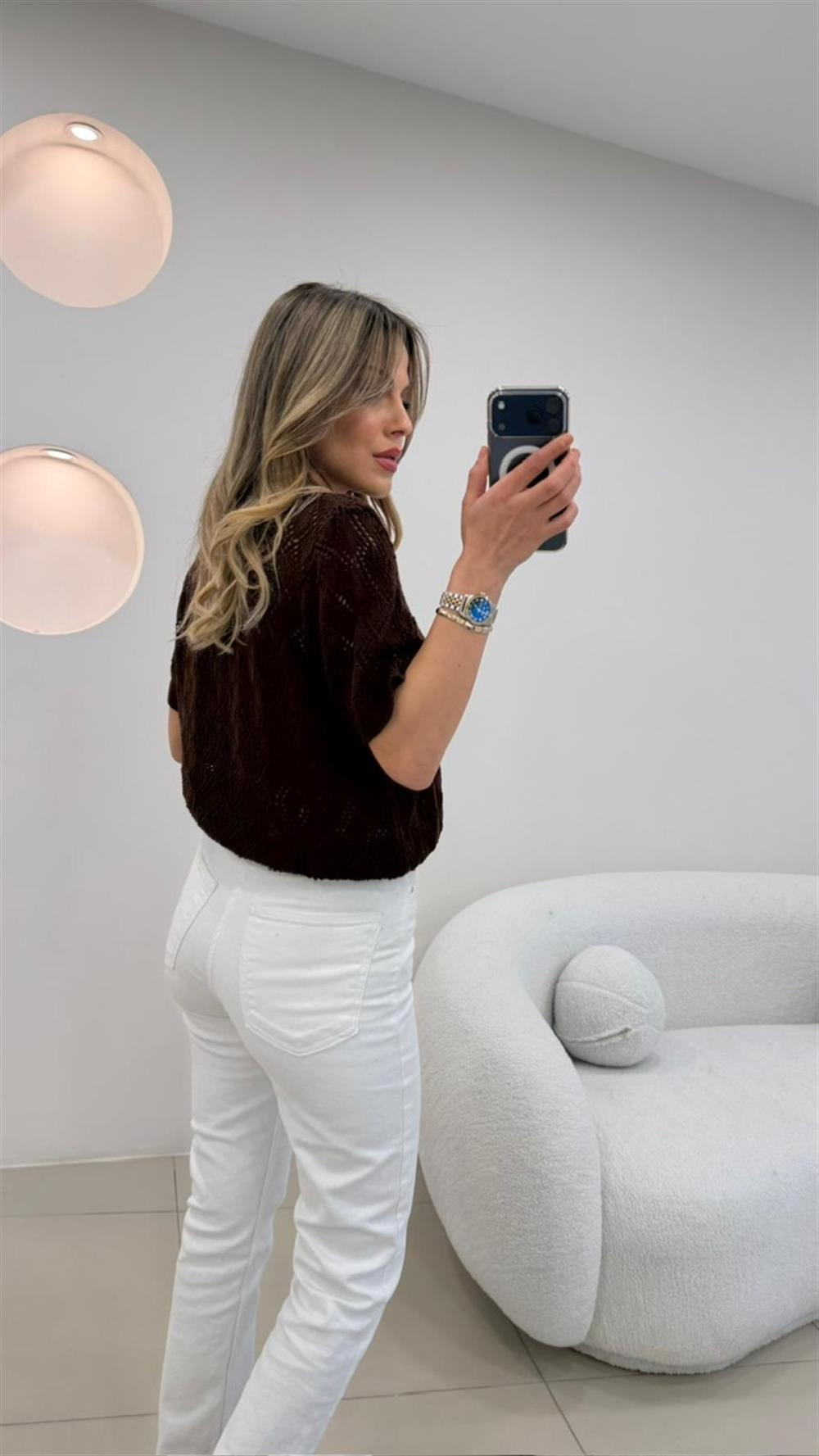 DÜĞMELİ KISA KISA KOL TRİKO