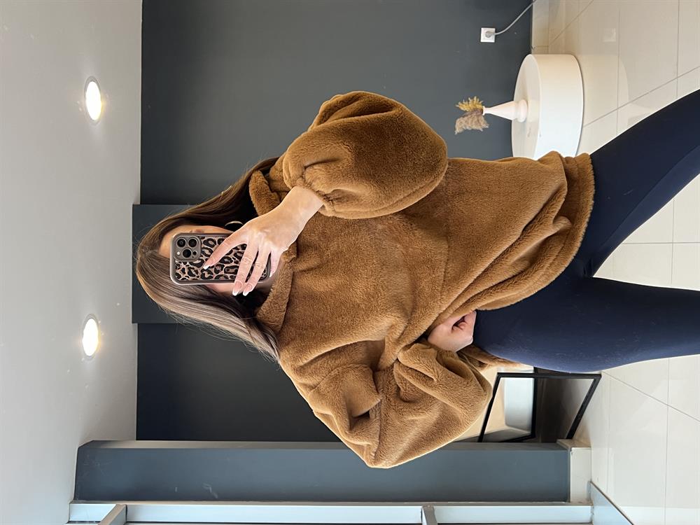 Kahve Renk Kanguru Cepli̇ Massi̇mo Peluş Sweat