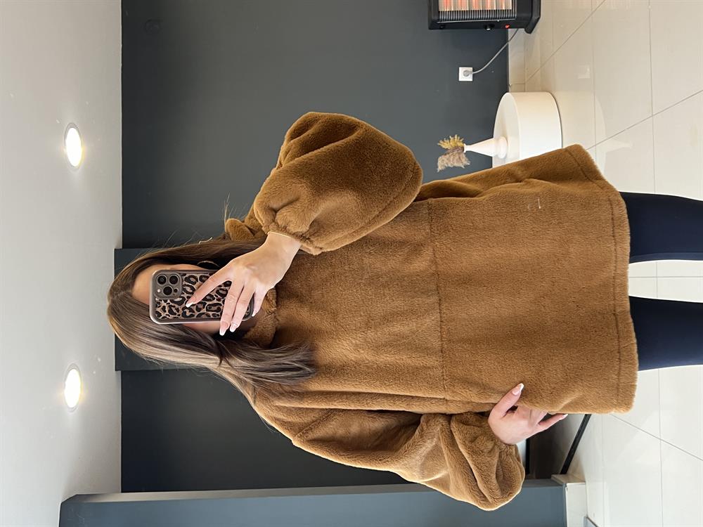 Kahve Renk Kanguru Cepli̇ Massi̇mo Peluş Sweat