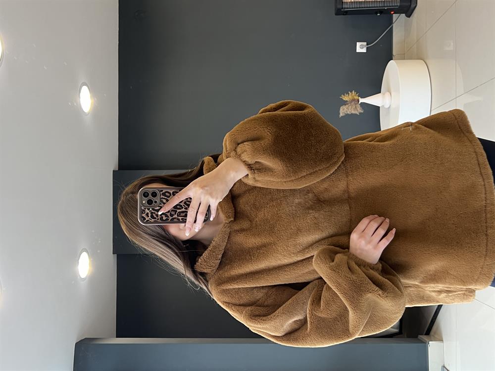 Kahve Renk Kanguru Cepli̇ Massi̇mo Peluş Sweat