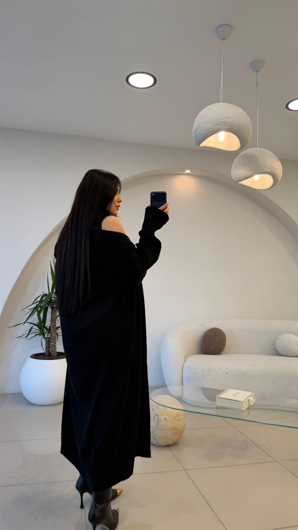 ELBİSE HIRKA TRİKO TAKIM SİYAH