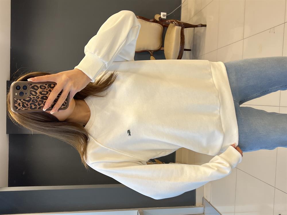 Eti̇ketli̇ Lcst Sweat Beyaz