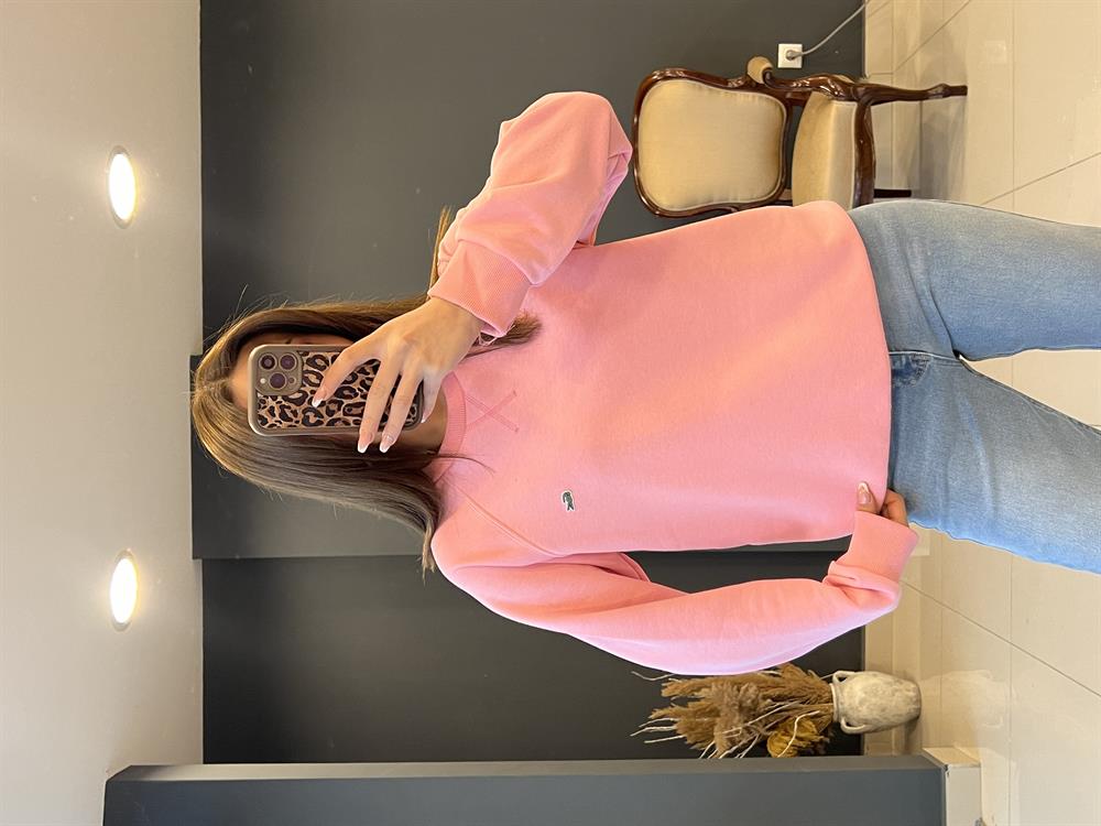 Eti̇ketli̇ Lcst Sweat Pembe