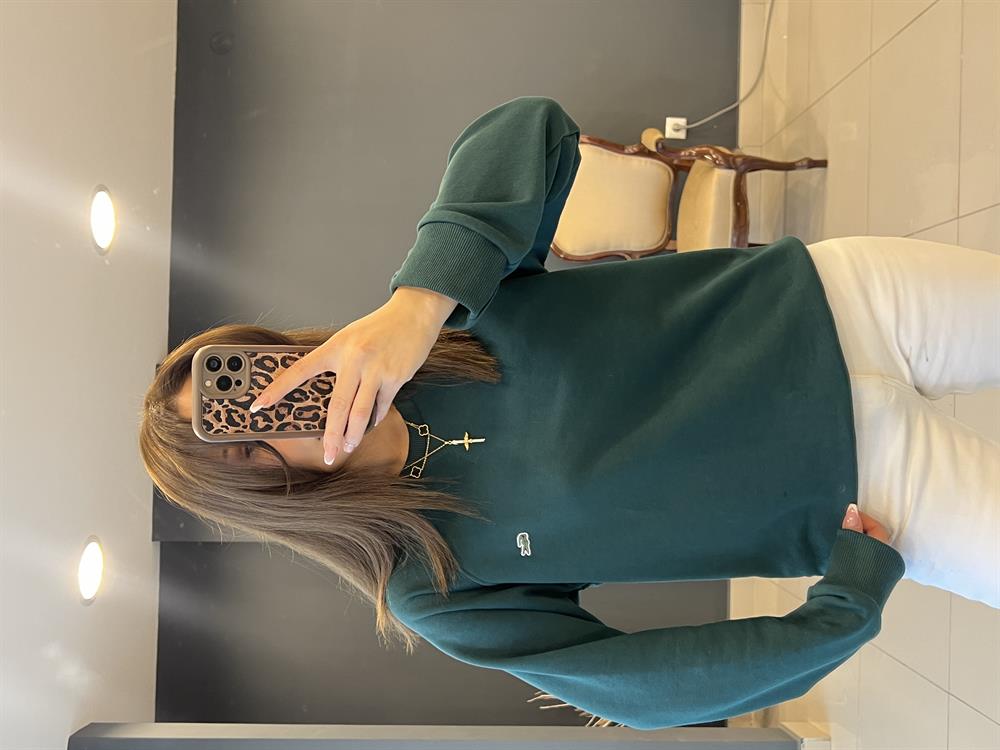 Eti̇ketli̇ Lcst Sweat Yeşi̇l