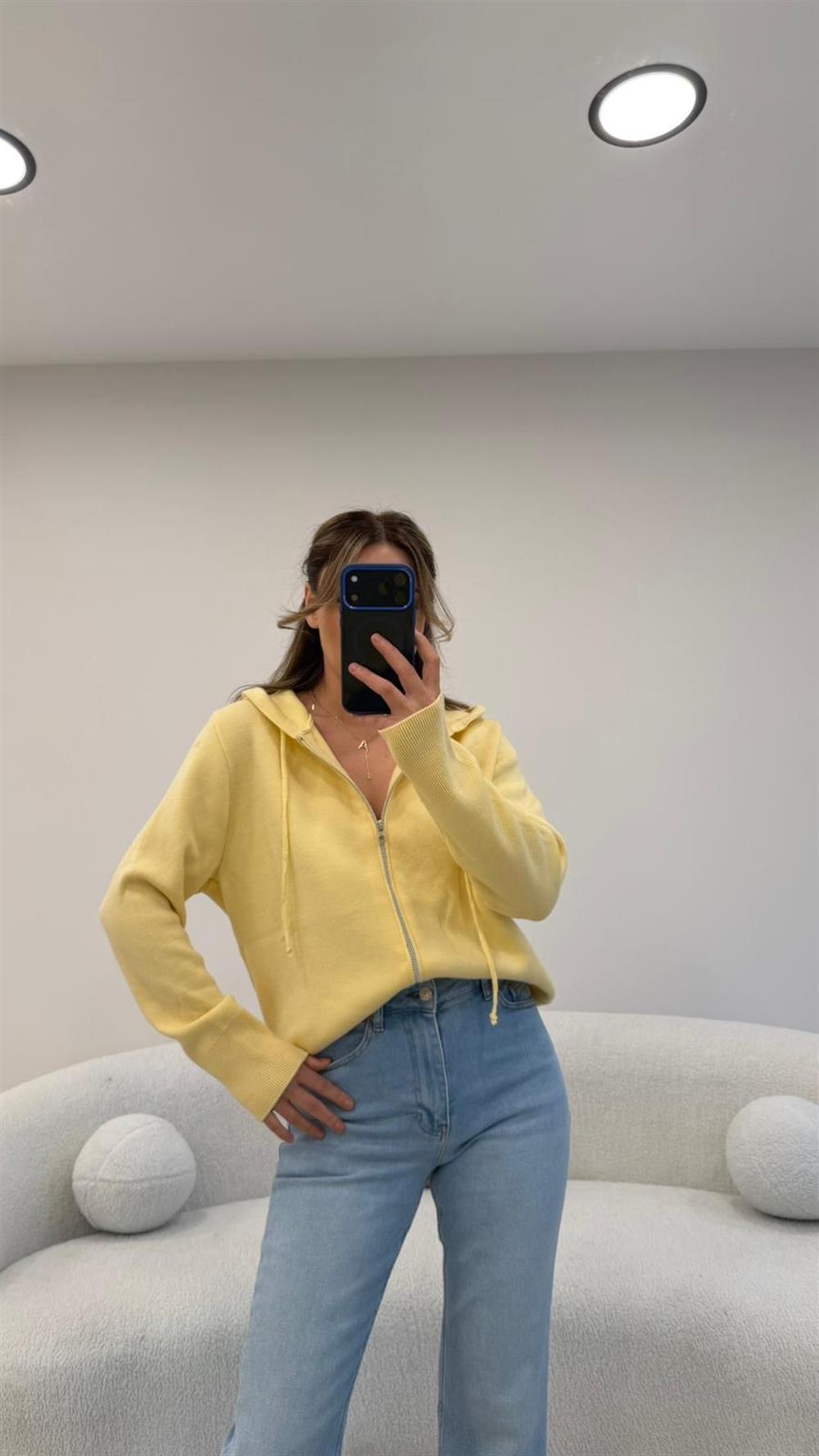 FERMUARLI KAPŞONLU HIRKA SARI