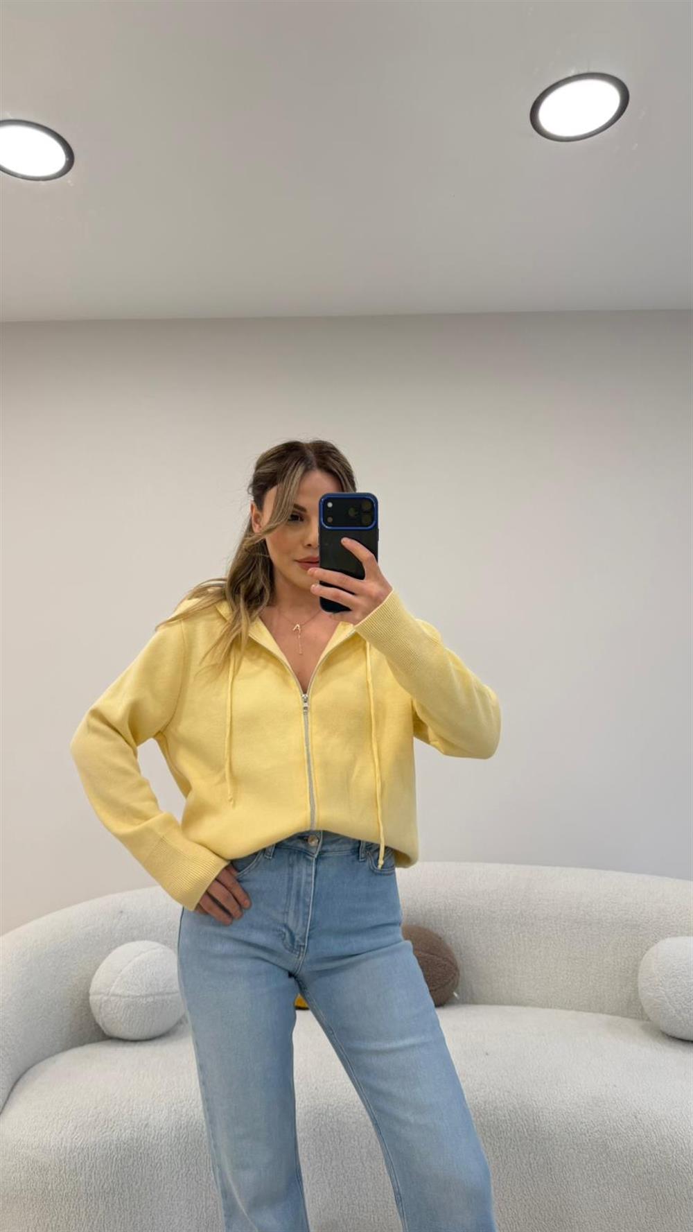 FERMUARLI KAPŞONLU HIRKA SARI