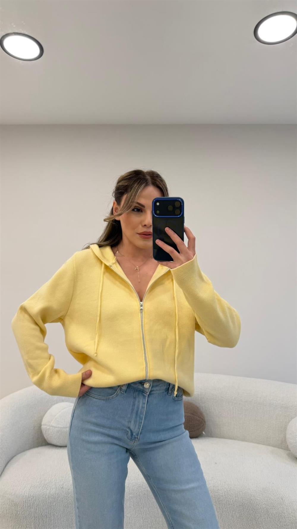 FERMUARLI KAPŞONLU HIRKA SARI