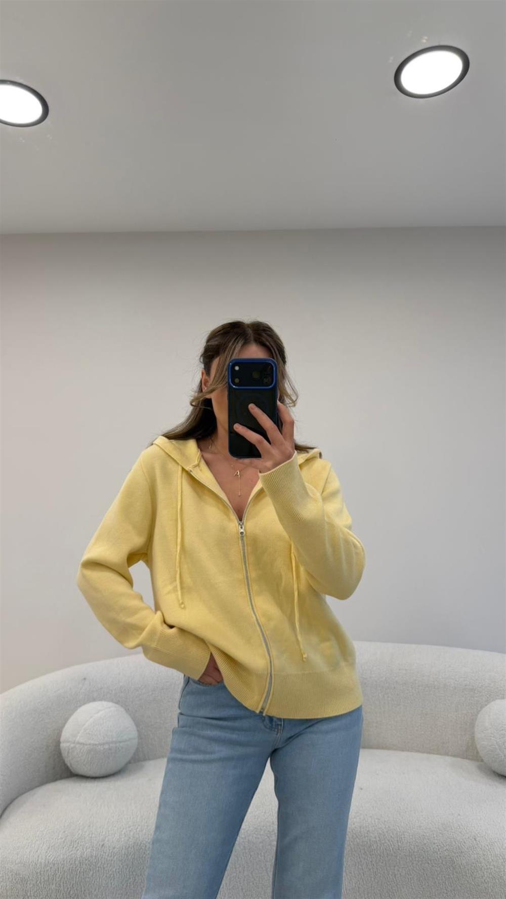 FERMUARLI KAPŞONLU HIRKA SARI