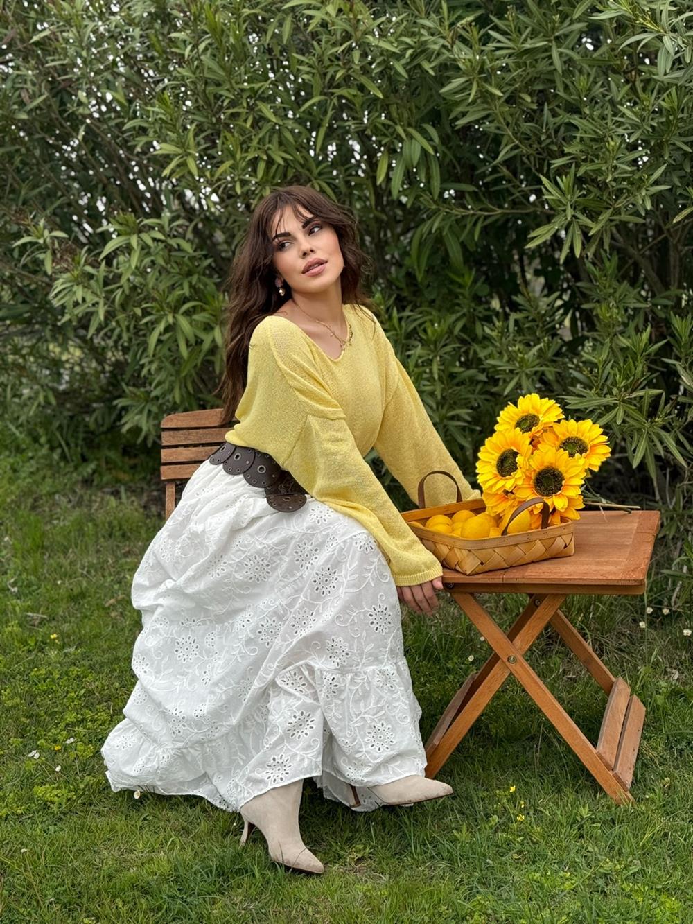 FİSTO BRODERİE UZUN ETEK