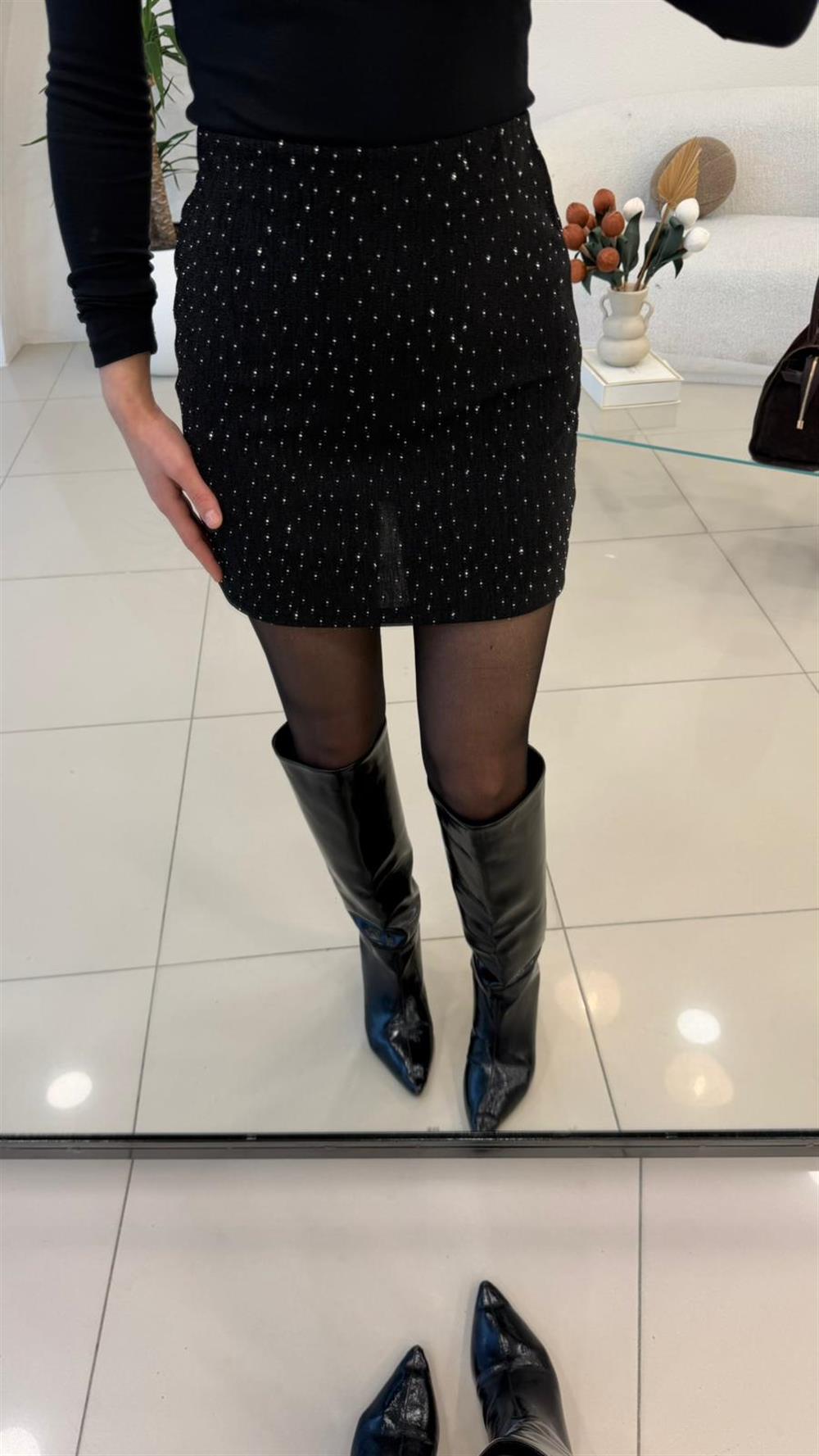 FULL TAŞLI MİNİ ETEK
