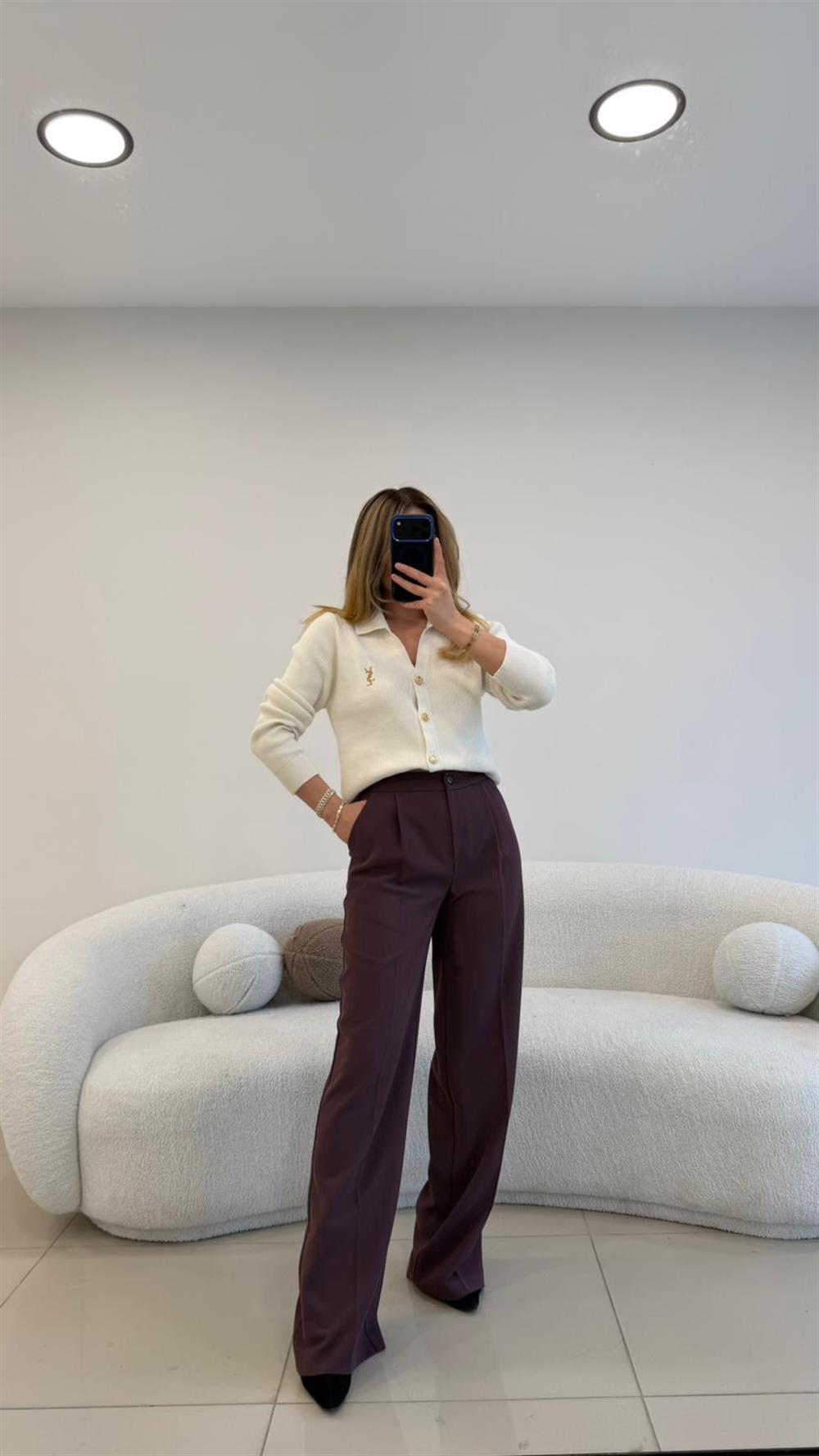 GOLD DÜĞMELİ HIRKA EKRU