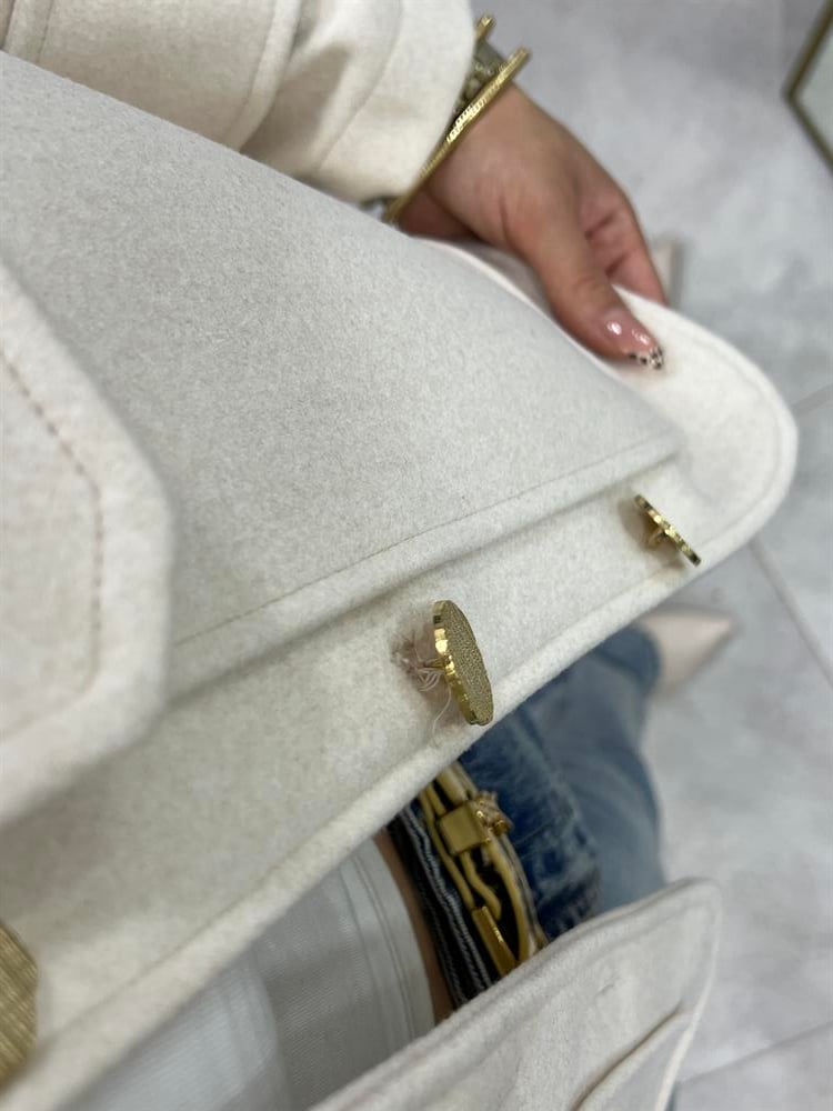 Gold Düğmeli̇ Kaşe Ceket