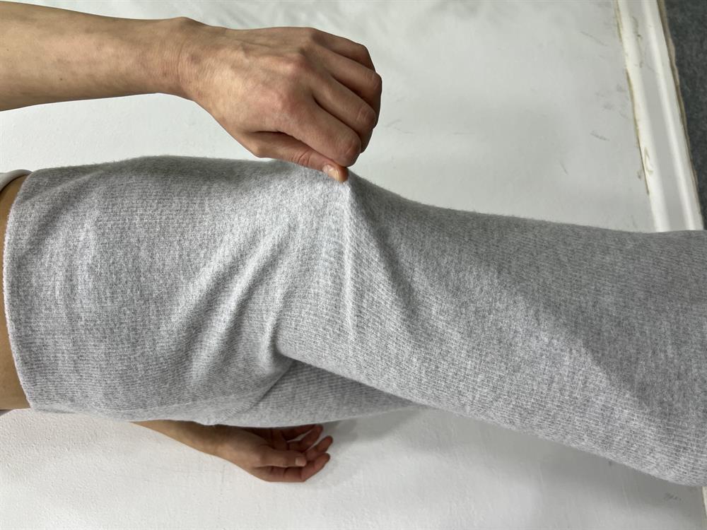 Gri̇ Fi̇ti̇lli̇ Bol Paça Pantolon