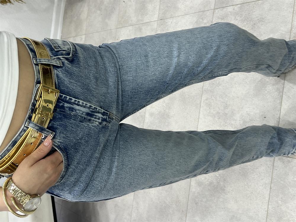 Hafi̇f Li̇kra Deni̇m Mavi̇ Palazzo Jean