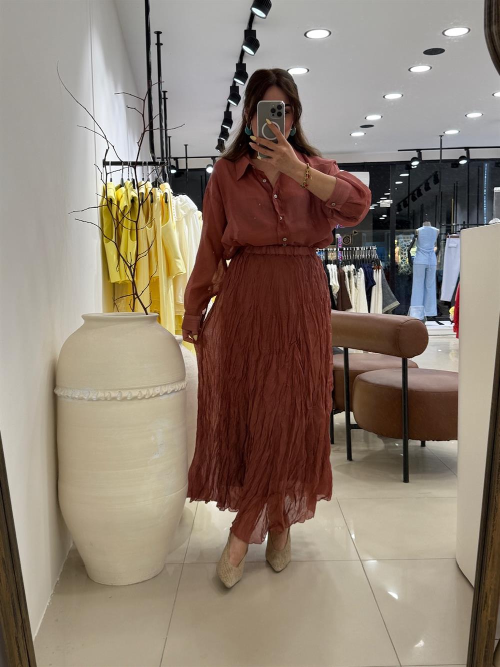 İÇİ ASTARLI TÜL ETEK MÜRDÜM