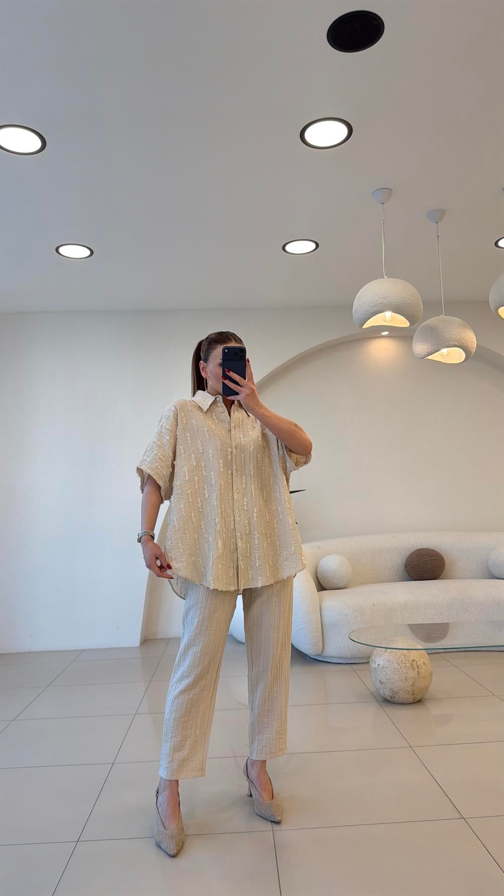 İKİLİ PAMUK KETEN NAKIŞLI TAKIM TAŞ