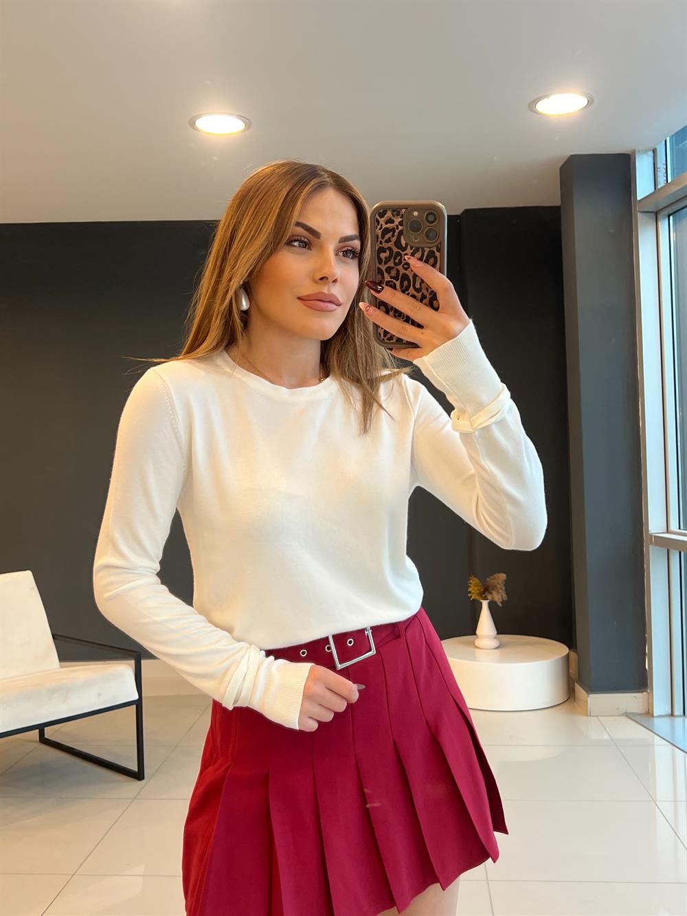 İpk Yol Pamuk Tri̇ko Beyaz