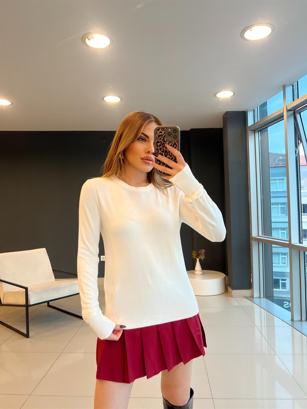 İpk Yol Pamuk Tri̇ko Beyaz