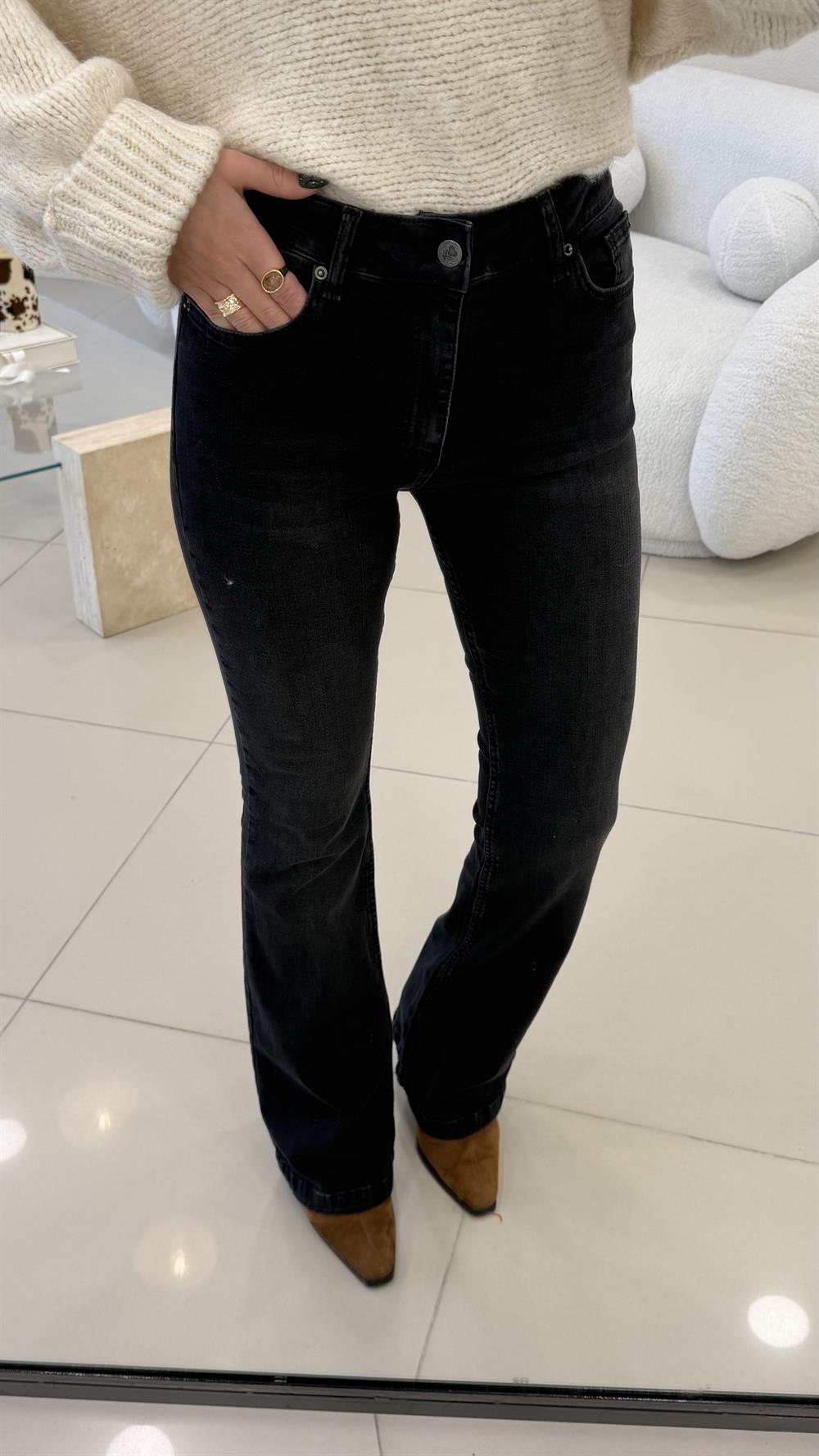 İspanyol Paça Toparlayici Pantolon ANTRASİT