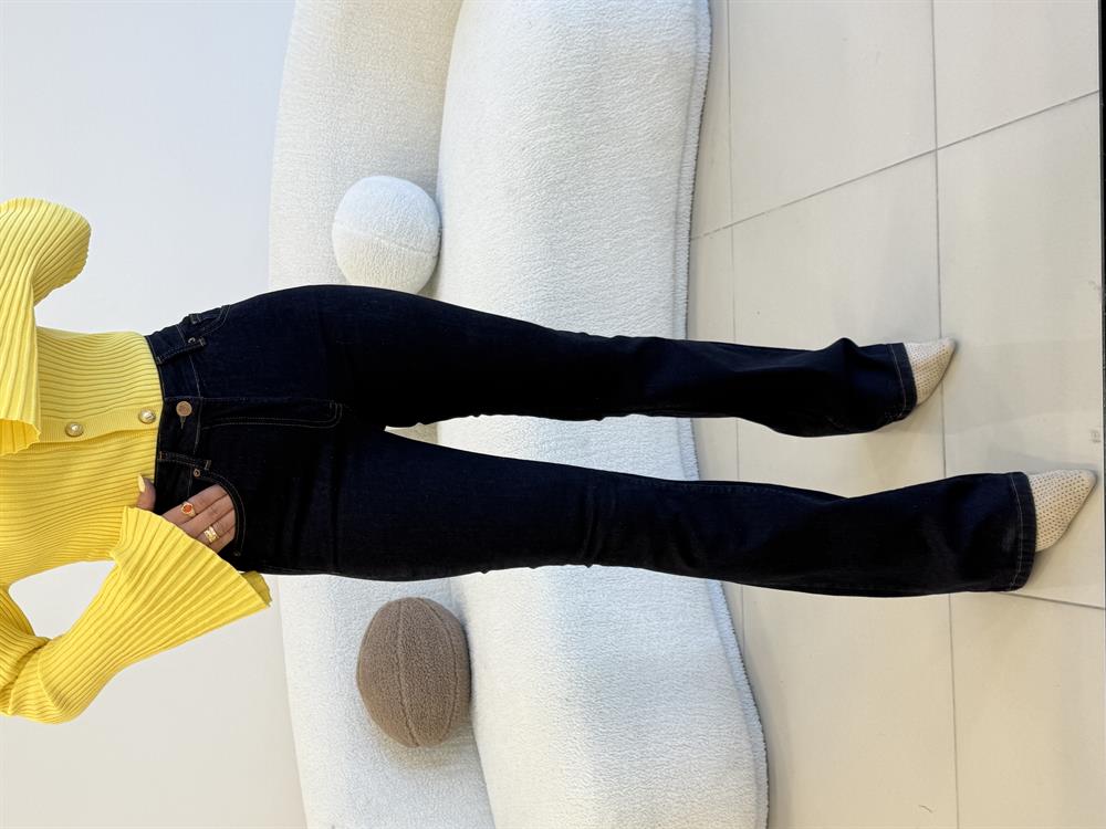 İspanyol Paça Toparlayici Pantolon Koyu Lacivert(ÜRÜN ÖN SİPARİŞTİR)