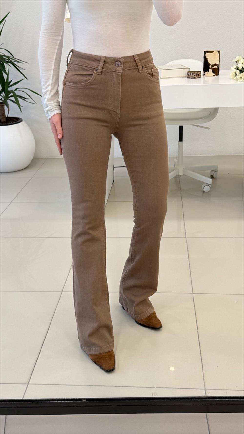 İspanyol Paça Toparlayici Pantolon Toprak ( urun-on-siparistir-teslimat-tarihi-10.05-dur-