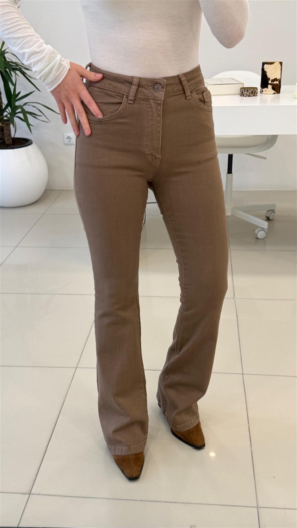 İspanyol Paça Toparlayici Pantolon Toprak ( urun-on-siparistir-teslimat-tarihi-10.05-dur-