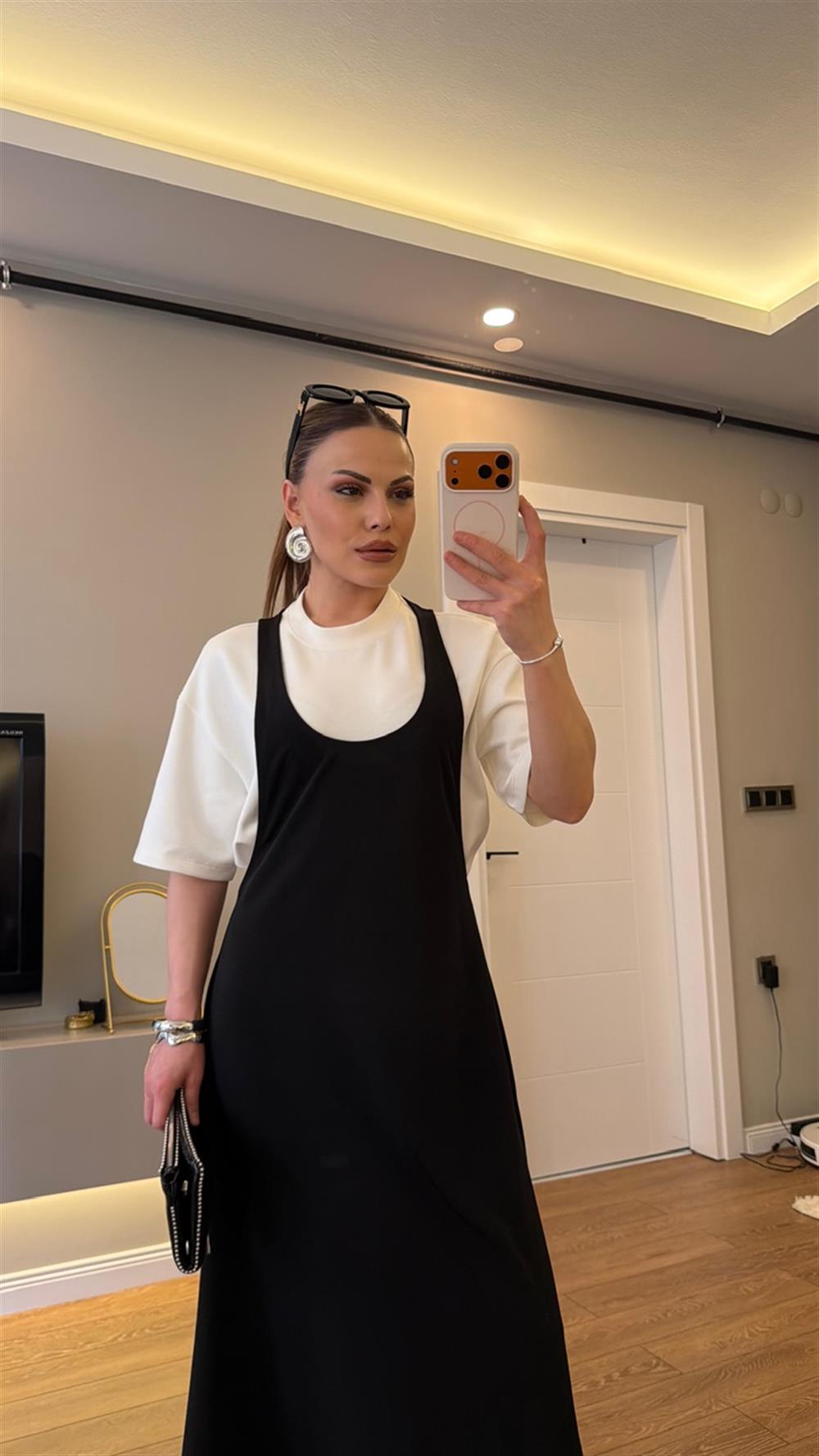 İthal Kumaş Twist Model Elbise 