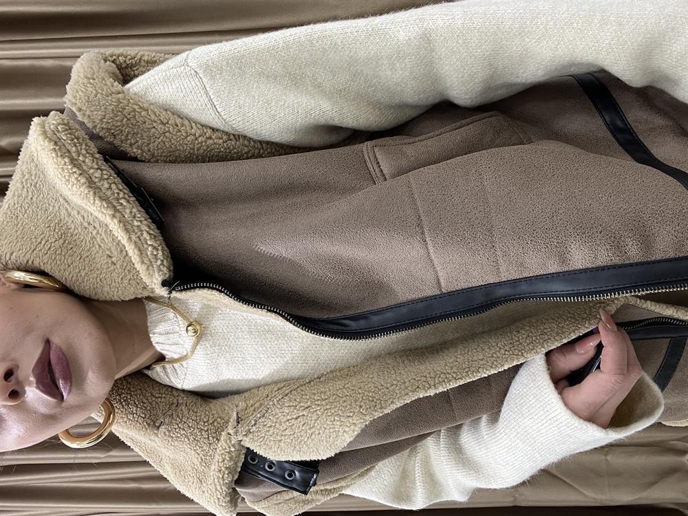 Kahve Kürklü Yelek