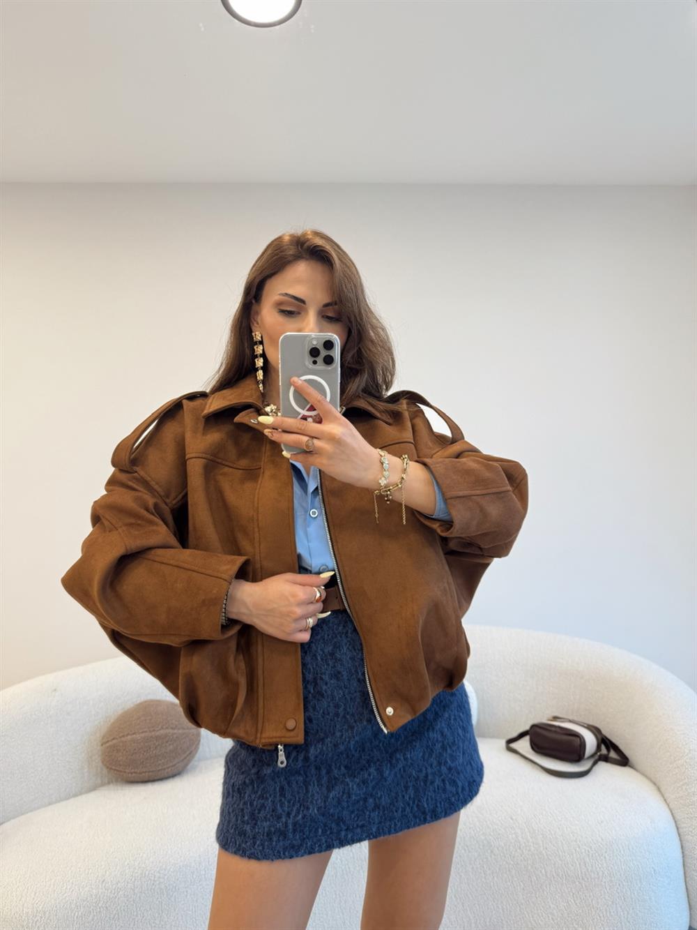 KAHVE SÜET BOMBER MONT