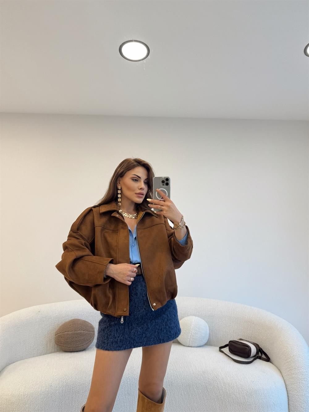 KAHVE SÜET BOMBER MONT