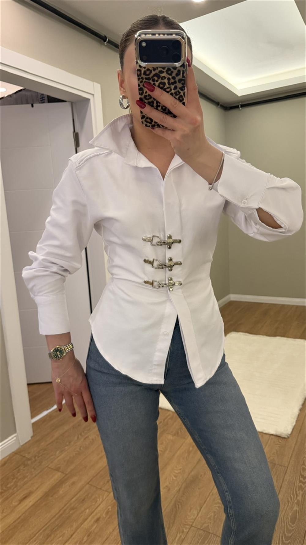 Kancalıl Poplin Beyaz Gömlek